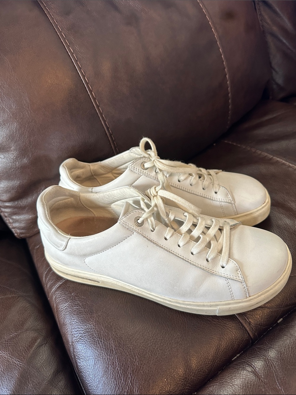 Birkenstock Women's Classic White Low-Top Sneakers - Picture 5 of 15